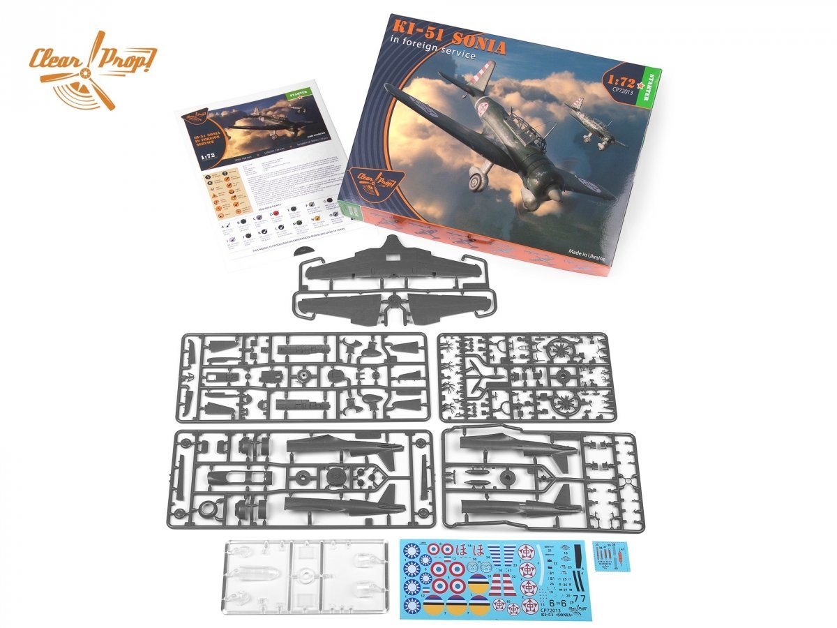 Clear Prop! CP72013 Ki-51 Sonia in foreign service STARTER KIT 1/72 – image 3