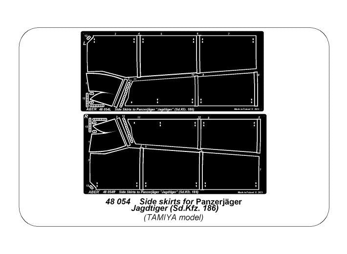 Aber 48054 Jagdtiger Sd.Kfz. 186 – Side skirts for Jagdtiger Sd.Kfz. 186 1/48 – image 5