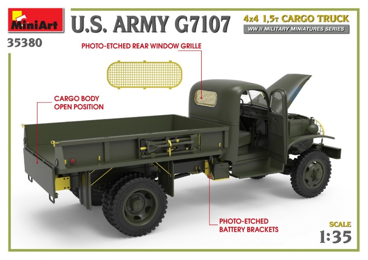 MiniArt 35380 US ARMY G7107 4X4 1.5t CARGO TRUCK 1/35 – image 11
