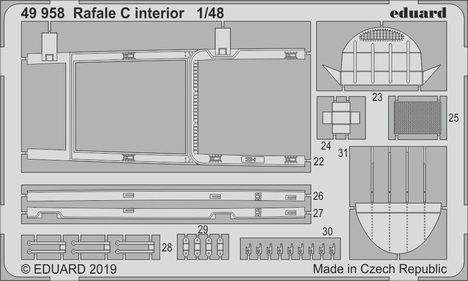 Eduard 49958 Rafale C interior 1/48 REVELL – imagen 2