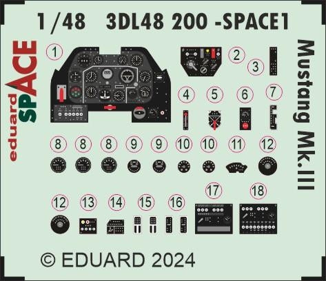 Eduard 3DL48200 Mustang Mk. III SPACE EDUARD 1/48 – image 4