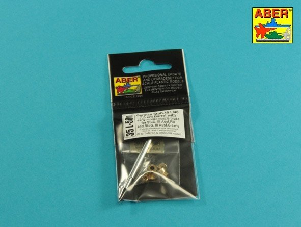 Aber 35L-058N StuK.40 L/48 7.5cm barrel with muzzle brake for German StuG.III Ausf.G early version (Trumpeter) 1/35 – Bild 2