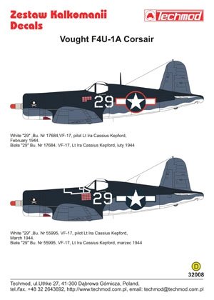 Techmod 32008 - Vought F4U-1A Corsair 1/32 – image 2