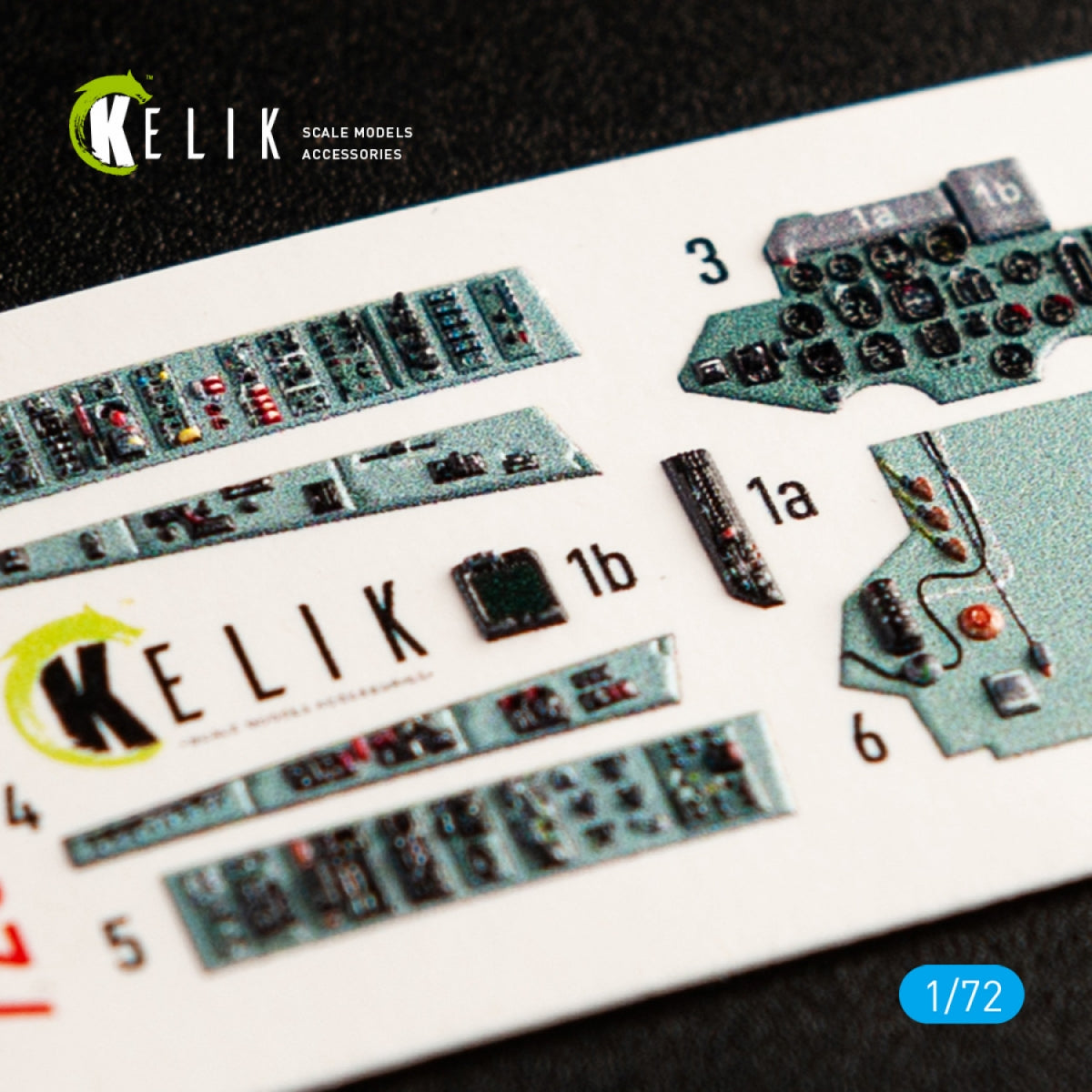 KELIK K72040 SU-27 INTERIOR 3D DECALS FOR TRUMPETER KIT 1/72 – immagine 2