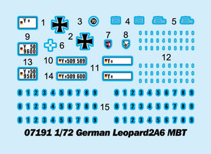 Trumpeter 07191 German Leopard 2A6 main battle tank 1/72 – obrázek 4