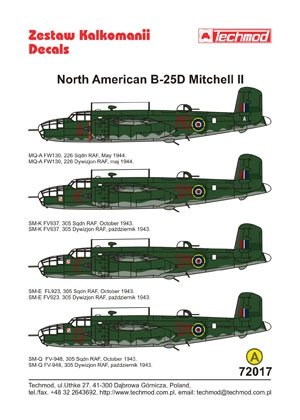Techmod 72017 - North American B-25D Mitchell II 1/72 – imagen 2