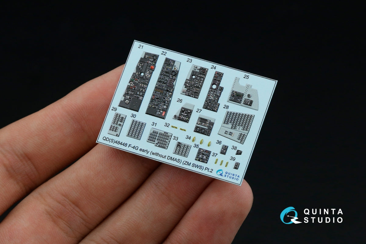 Quinta Studio QDS-48448 F-4G early 3D-Printed &amp;amp; colored Interior on decal paper (Zoukei Mura SWS) (Small version) 1/48 – image 7