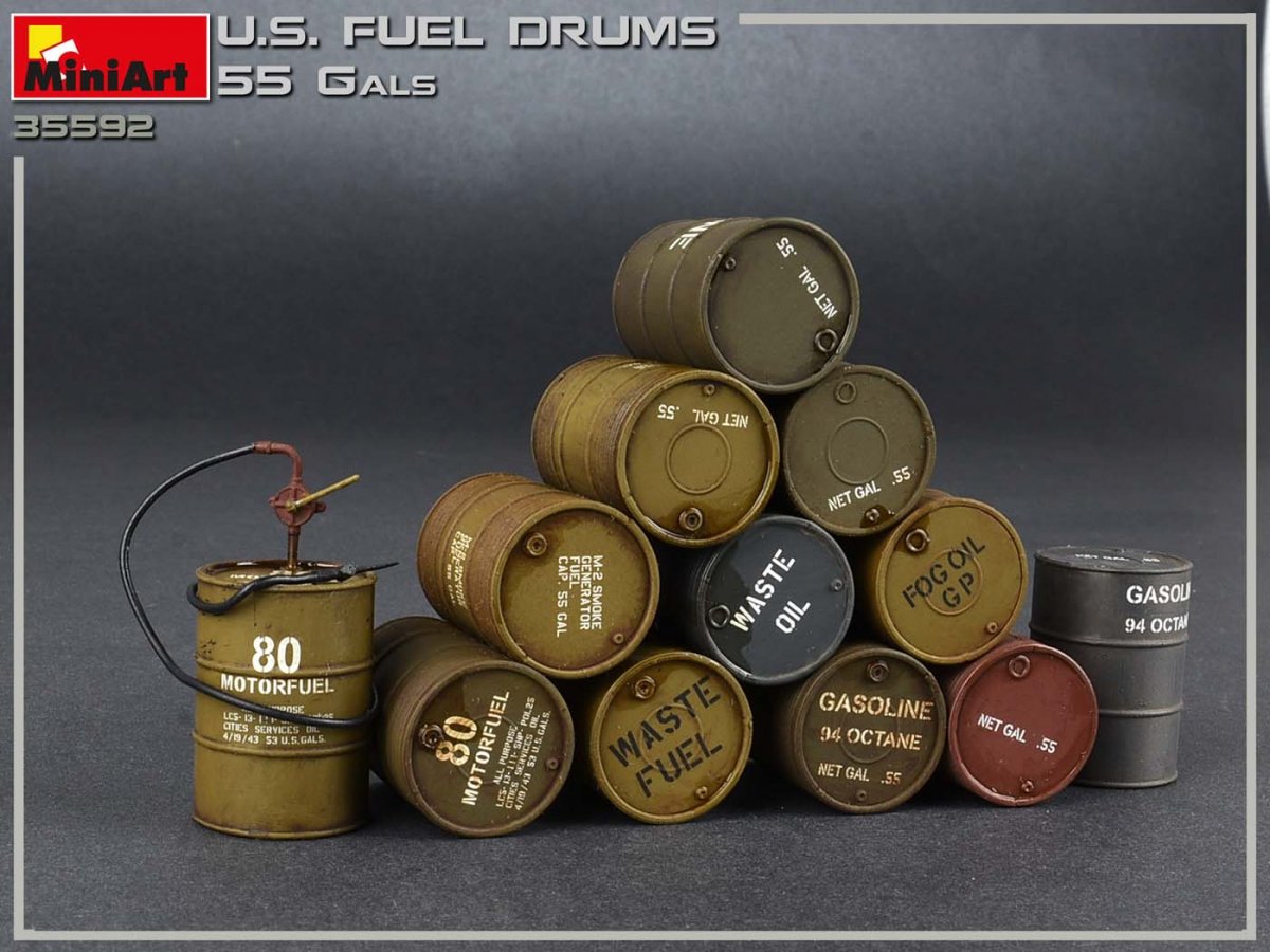 MiniArt 35592 US FUEL DRUMS 55 GALS. 1/35 – immagine 5
