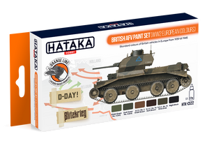 Hataka HTK-CS22 British AFV paint set (WW2 European colors) (6x17ml)