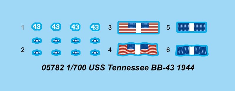 Trumpeter 05782 USS Tennessee BB-43 1944 1/700 – immagine 9