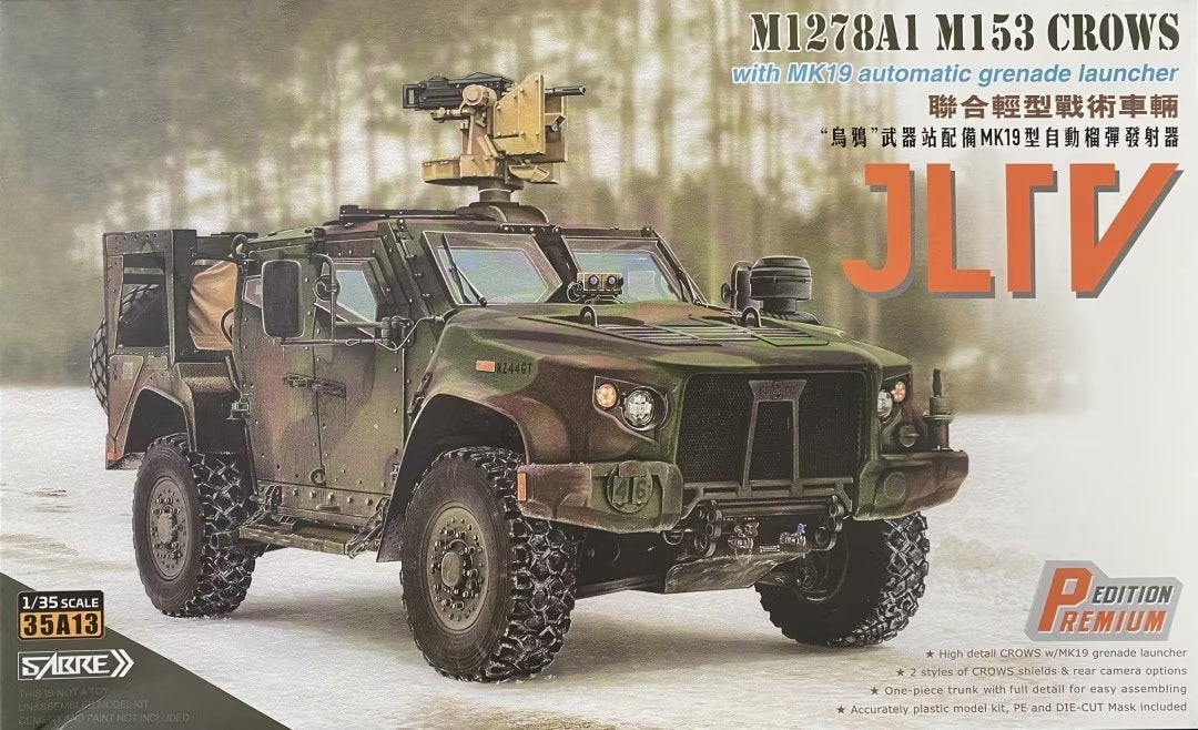 Saber 35A13-PRM JLTV M1278A1 M153 CROWS with MK19 automatic grenade launcher - Premium Edition 1/35