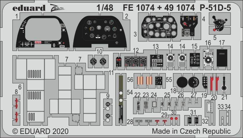 Eduard 491074 P-51D-5 interior 1/48 AIRFIX – image 2