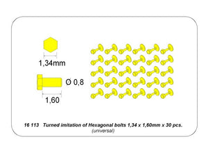 Aber 16113 Turned Hexagonal bolts (1.34x1.60mm) x 30 pcs – image 4