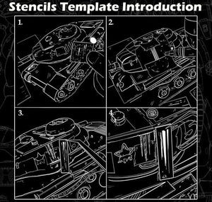 16.02 VK-AS35001 Splash and Scratch Airbrushstencil – image 3