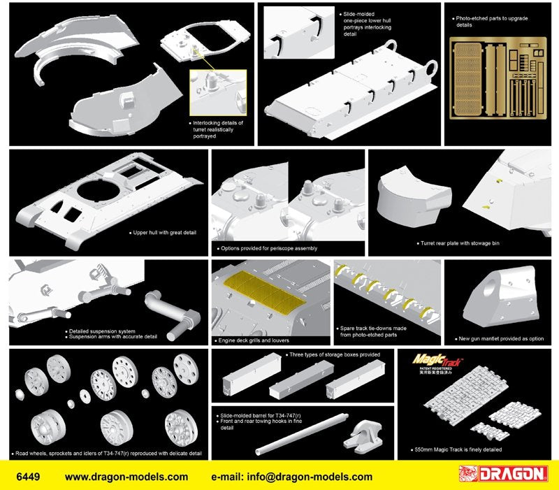 Dragon 6449 Panzerkampfwagen T34-747(r) 1/35 – image 3
