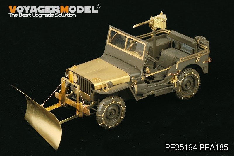 Voyager Model PEA185 WWII US Jeep Willys MB snow plow w/ tire chains (For TAMIYA /ITALIAN) 1/35