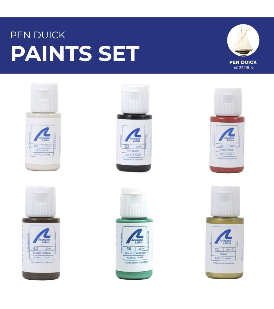 ARTESANIA LATINA 277PACK32 Zestaw farb akrylowych 6x20 ml - Pen Duick