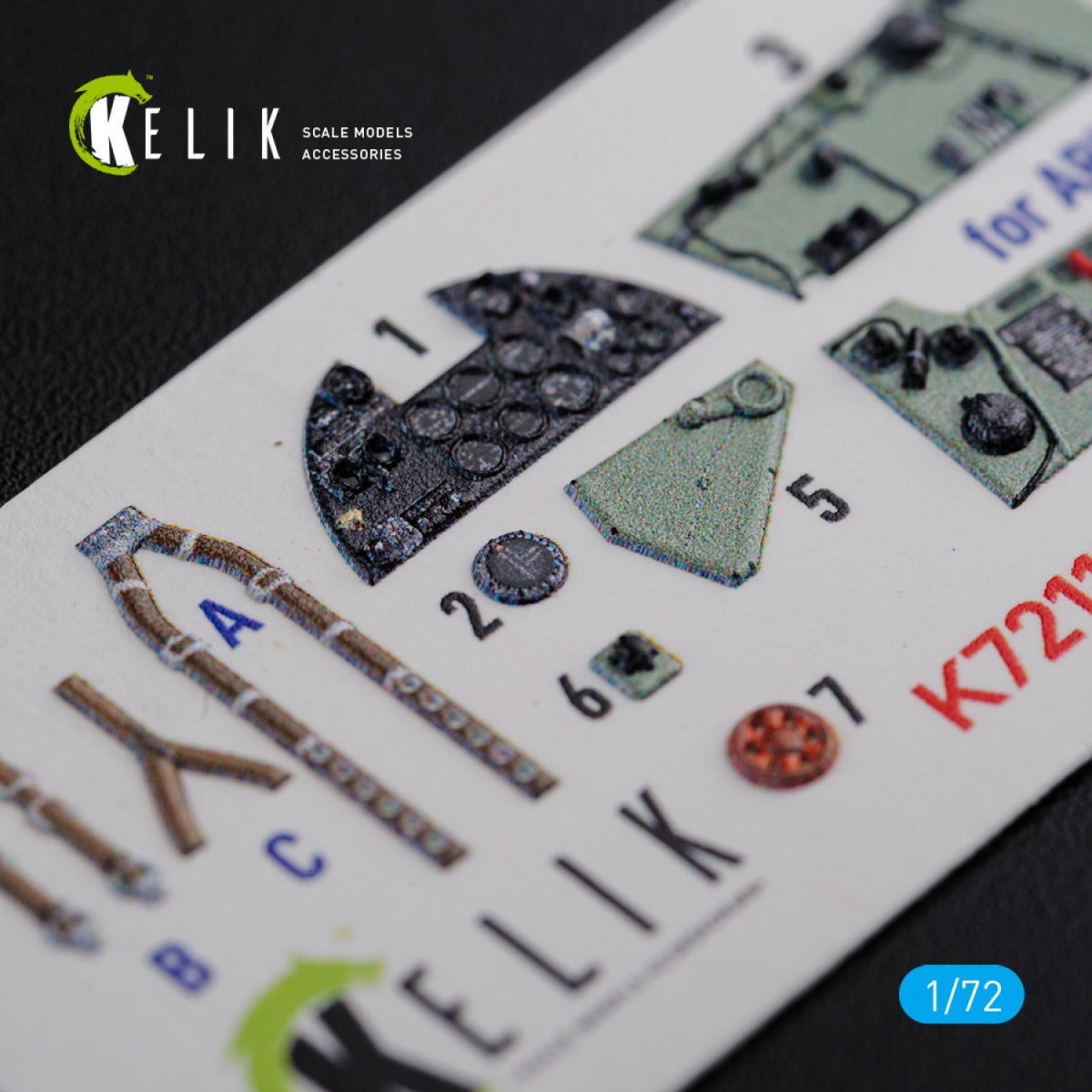 KELIK K72115 Sea Hurricane Mk I interior 3D decals for Arma Hobby kit 1/72 – Bild 8