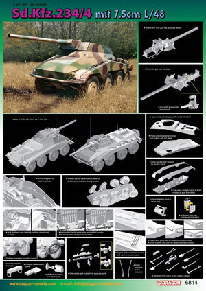 Dragon 6814 Sd.Kfz.234/4 mit 7.5cm L/48 1/35 – immagine 2