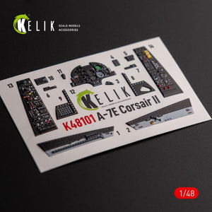 KELIK K48101 A-7E Corsair II- interior 3D decals for HobbyBoss kit 1/48 – obrázek 4