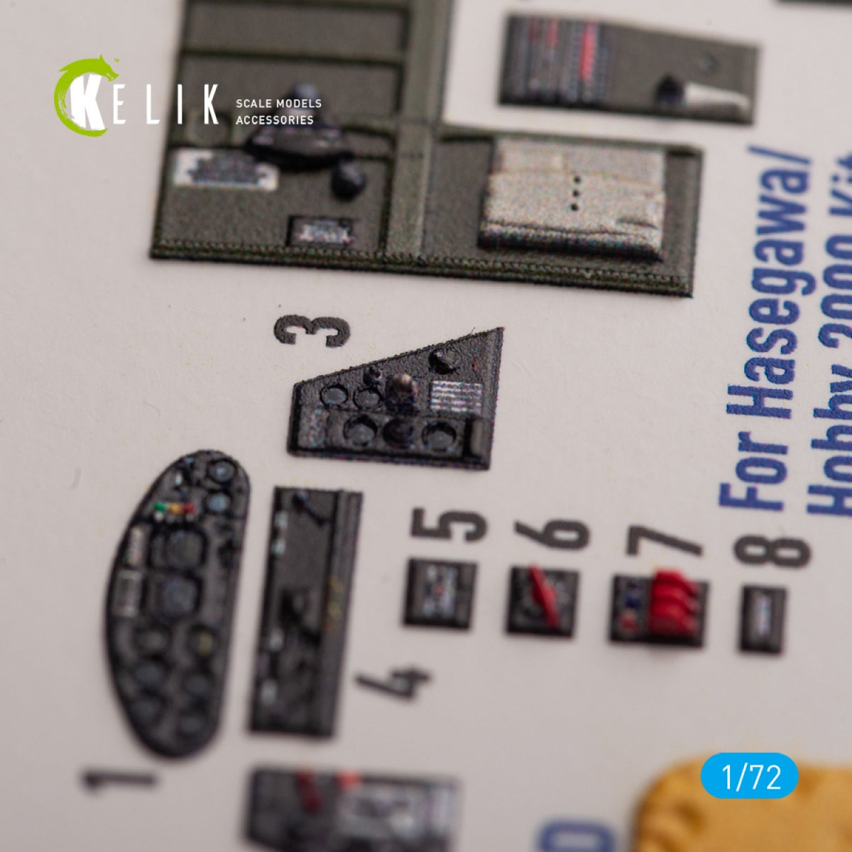 KELIK K72156 TBM-3E - interior 3D decals for Hobby 2000/Hasegawa kit 1/72 – Bild 2