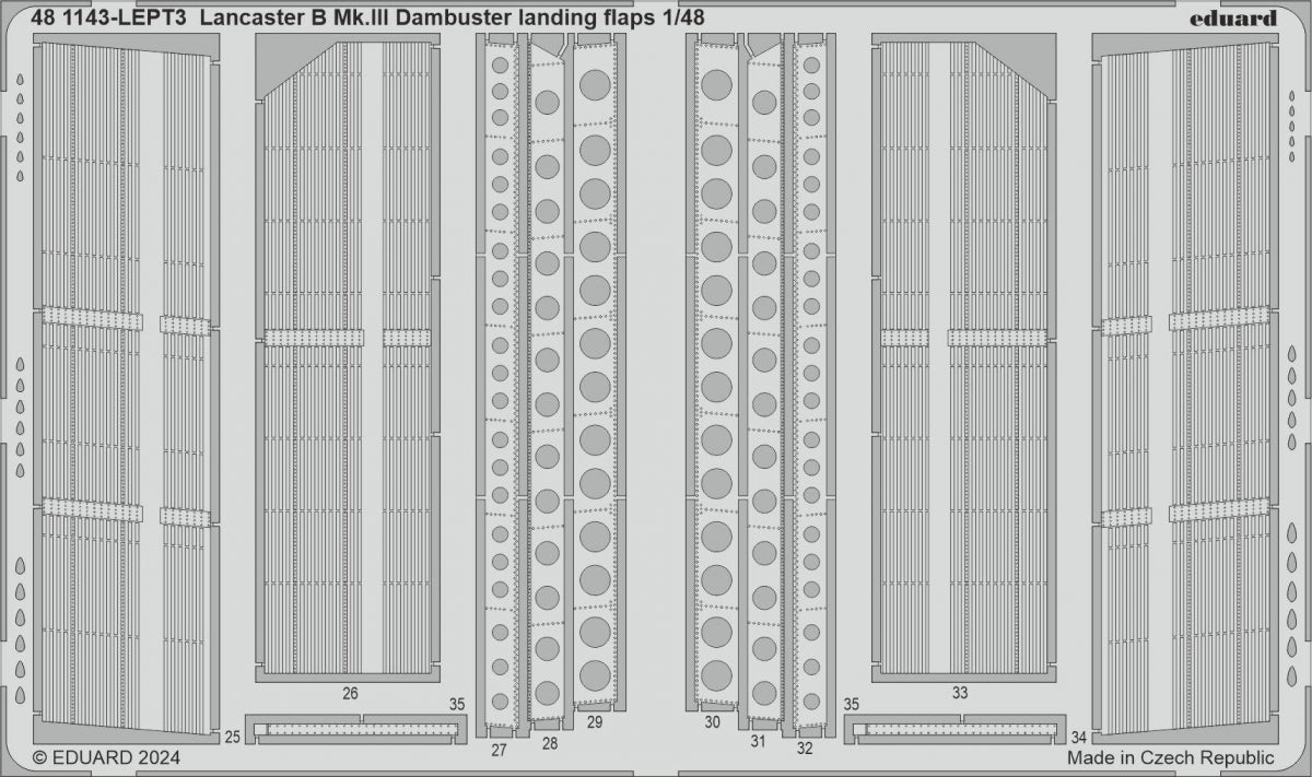 Eduard 481134 Lancaster B Mk. III Dambuster landing flaps HONG KONG MODELS 1/48 – image 2