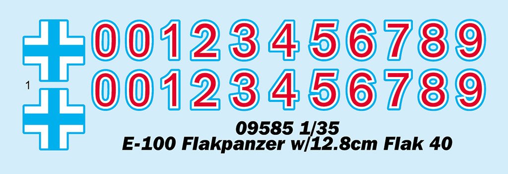 Trumpeter 09585 E-100 Flakpanzer avec Flak 40 de 12,8 cm au 1/35 – image 3
