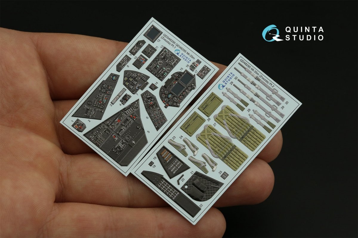 Quinta Studio QD48295 Mi-35M 3D-Printed &amp;amp; colored Interior on decal paper (Zvezda) 1/48 – image 11