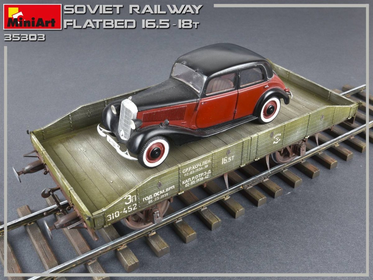 MiniArt 35303 Soviet Railway Flatbed 16.5-18t (1/35) – immagine 14
