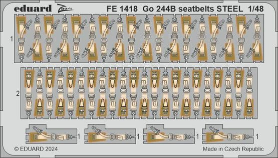 Eduard FE1418 Go 244B seatbelts STEEL ICM 1/48