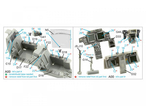 Quinta Studio QDS-48362 AH-64D 3D-Printed &amp;amp; colored Interior on decal paper (Hasegawa) (Small version) 1/48 – obrázek 2