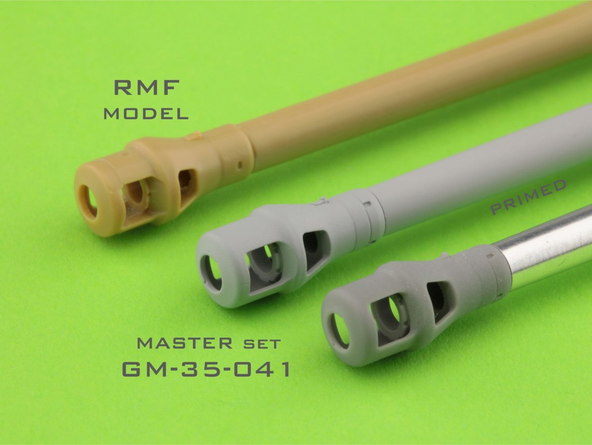 Master GM-35-041 PzKpfw VI Tiger I - 88 mm gun barrel KwK36 L/56 - late version of the muzzle brake 1/35 – imagen 5