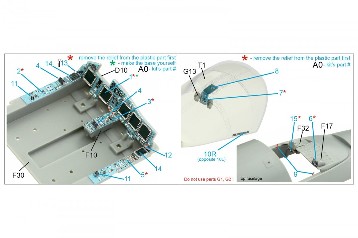 Quinta Studio QDS-48071 Su-34 3D-Printed &amp;amp; colored Interior on decal paper (HobbyBoss) (small version) 1/48 – image 12