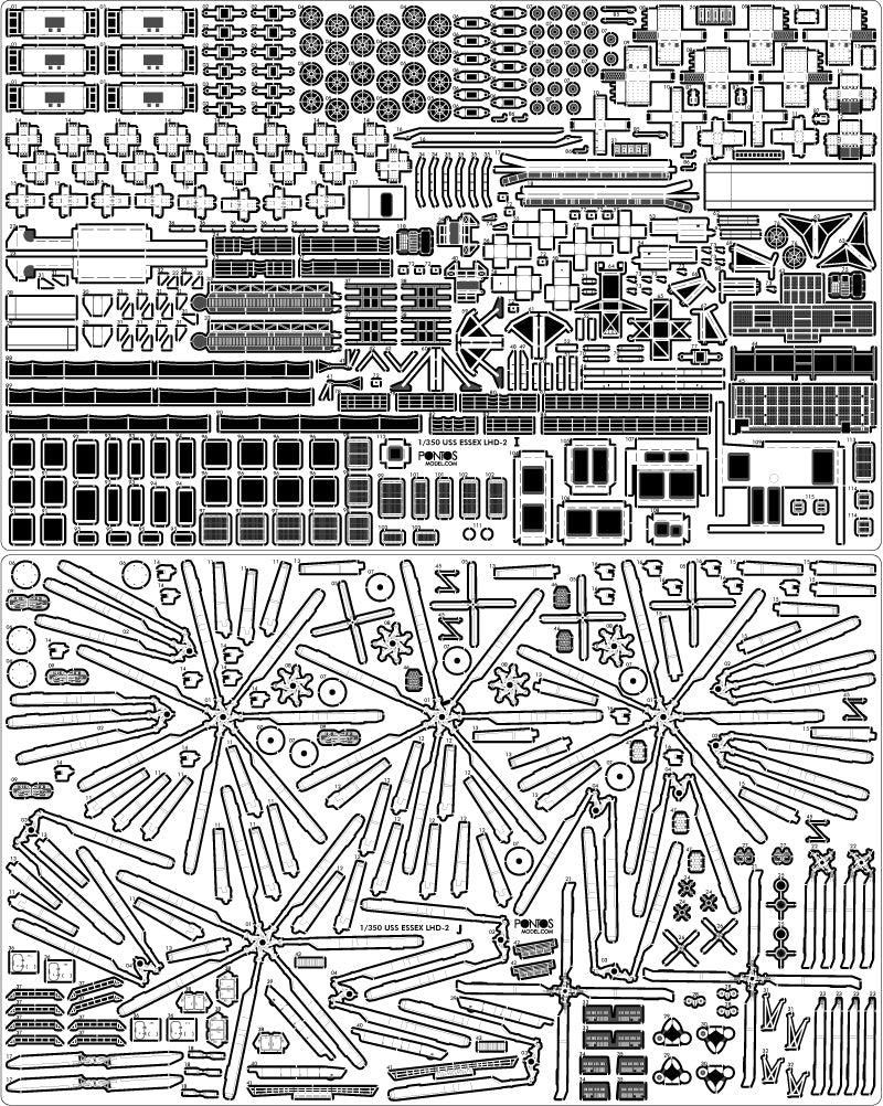Pontos 37001R1 USS LHD-2 Essex Kit+Detail Up Set 1/350 – Bild 10
