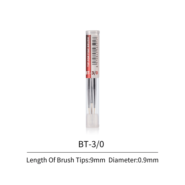 DSPIAE FBT-3/0 Fine Brush Tips 3/0 3PCS / Precision Brush Tips