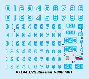 Trumpeter 07144 Russian T-80B MBT 1/72 – image 4