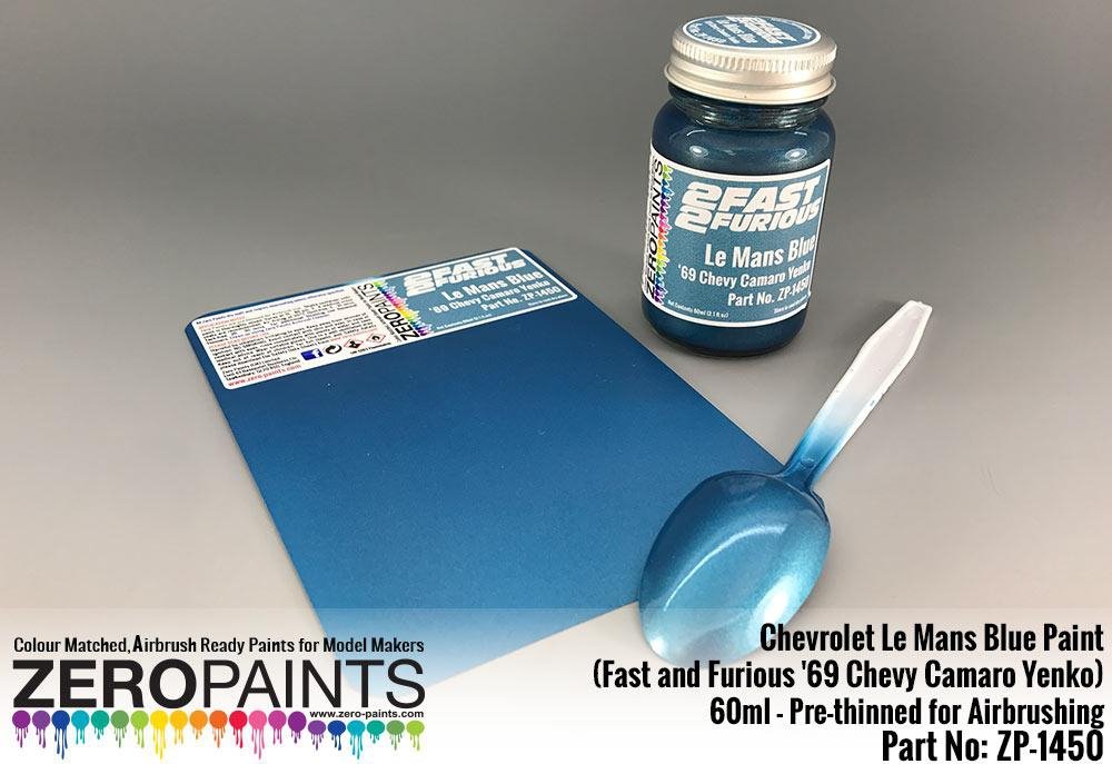 Zero Paints ZP-1450 Chevrolet Le Mans Blue Paint 60ml (Fast and Furious &amp;#39;69 Chevy Camaro Yenko)