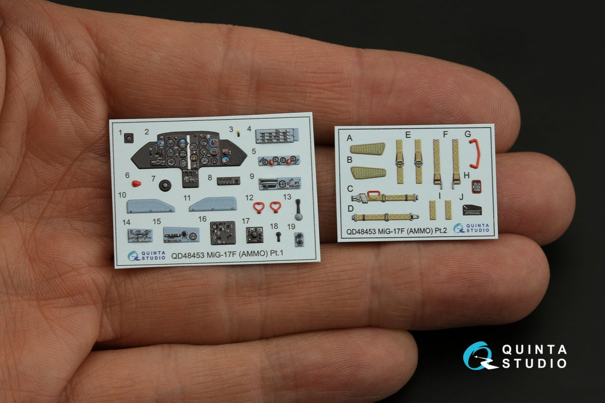 Quinta Studio QD48453 MiG-17F 3D-Printed colored Interior on decal paper (AMMO/Kinetic) 1/48 – immagine 4