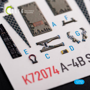 KELIK K72074 A-4B &amp;quot;Skyhawk&amp;quot; interior 3D decals for Hobby 2000/Fujimi kit 1/72 – image 3