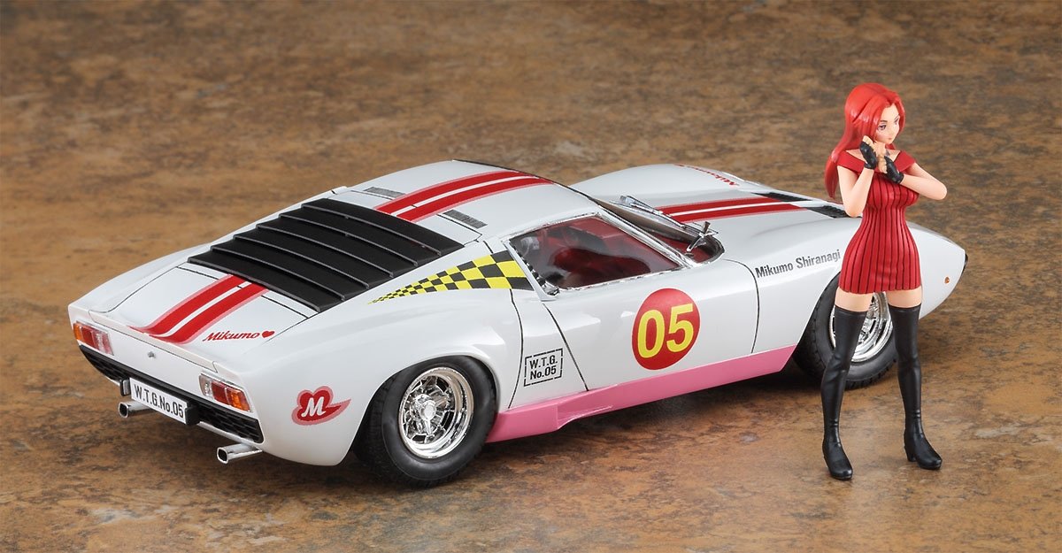 Hasegawa SP544 Wild Egg Girls No.05 Lamborghini Miura P400 SV &amp;quot;Mikumo Shiranagi&amp;quot; w/Figure 1/24 – image 3