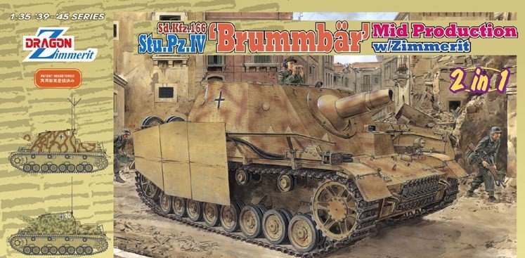 Dragon 6500 Sd.Kfz. 166 Stu.Pz. IV Brummbaer Mid Production w/Zimmerit 1/35
