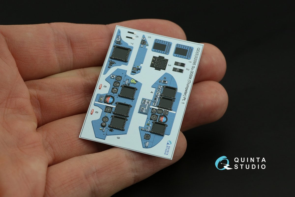 Quinta Studio QDS-32095 Su-30SM 3D-Printed &amp;amp; colored Interior on decal paper (conversion for Trumpeter Su-30MKK) (Small version) 1/32 – image 12