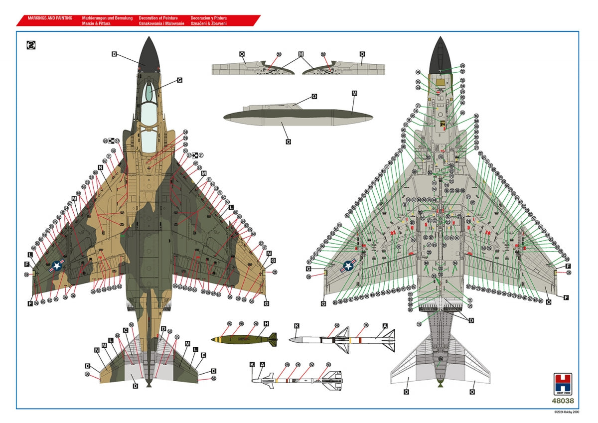 Hobby 2000 48038 Vietnam Aces vol.2 ( ACADEMY + CARTOGRAF + MASKS ) 1/48 – immagine 5