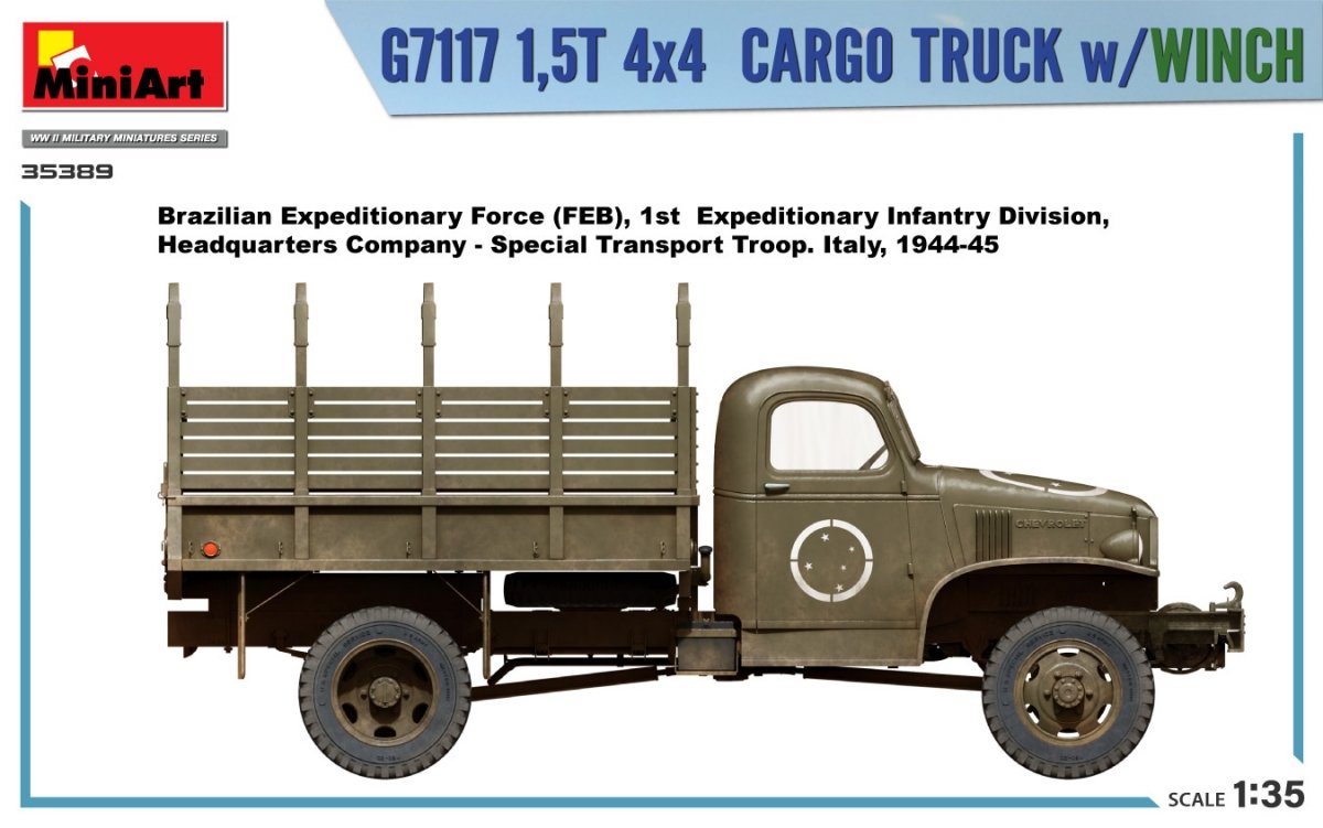 MiniArt 35389 G7117 1.5T 4×4 CARGO TRUCK w/WINCH 1/35 – image 6
