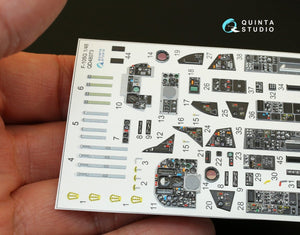 Quinta Studio QD48073 F-105G 3D-Printed &amp;amp; colored Interior on decal paper (for HobbyBoss kit) 1/48 – Bild 3
