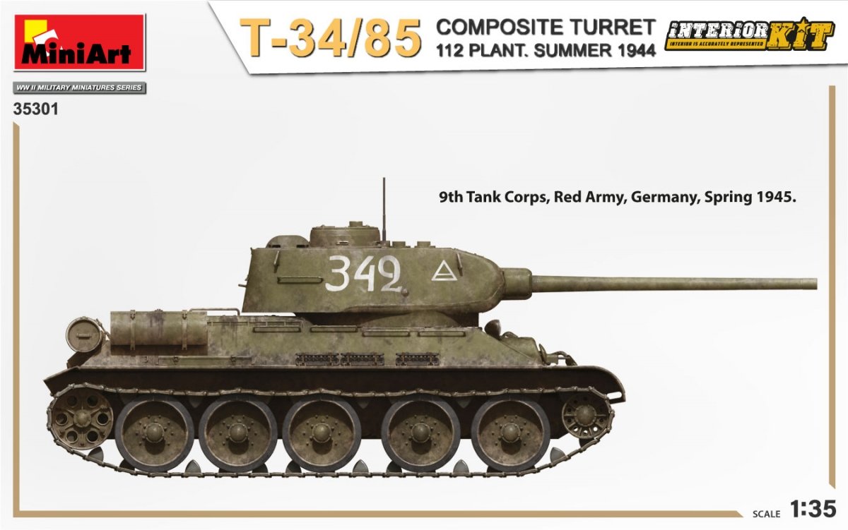 MiniArt 35301 T-34/85 COMPOSITE TURRET. 112 PLANT. SUMMER 1944 INTERIOR KIT 1/35 – Bild 4