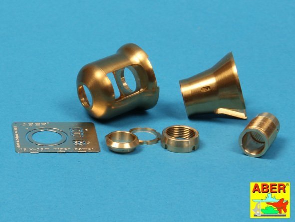 Aber 16L-08 Early muzzle brake for the barrel used on the early version of the Tiger I, King Tiger tank (Porsche turret) / Early muzzle brake used on German 8.8cm barrel Tiger I - early and Tiger II (Porsche turret) 1/16 – image 18