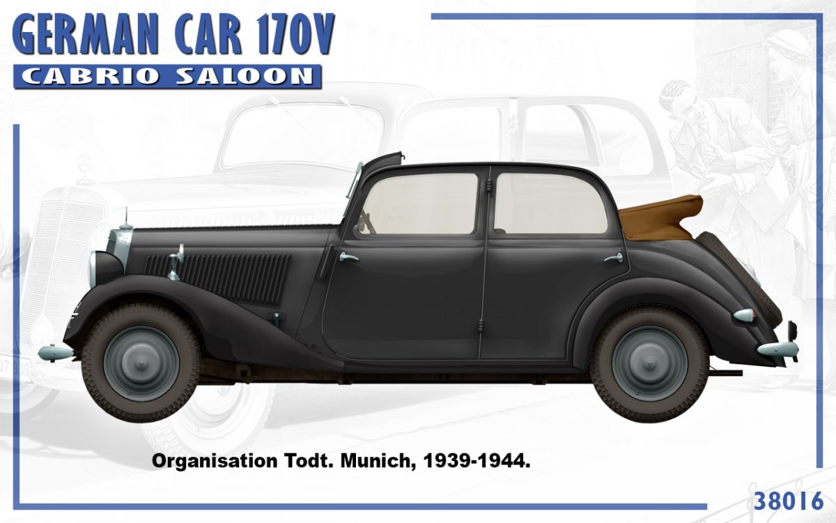 MiniArt 38016 GERMAN CAR 170V CONVERTIBLE SALOON 1/35 – imagen 7
