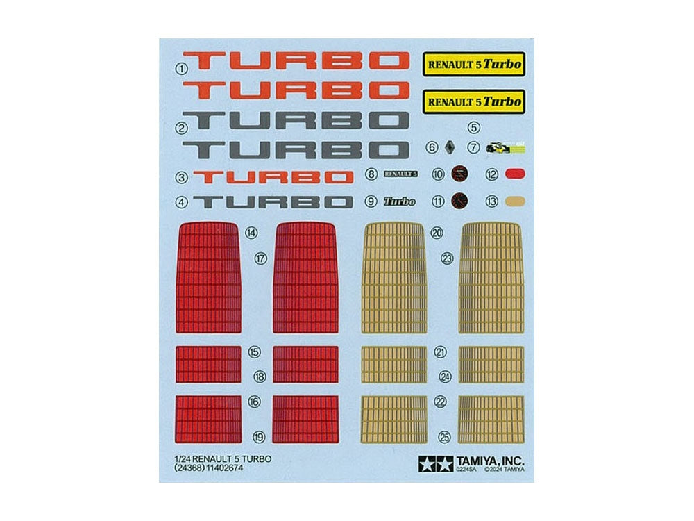 Tamiya 24368 Renault 5 Turbo 1/24 – immagine 7
