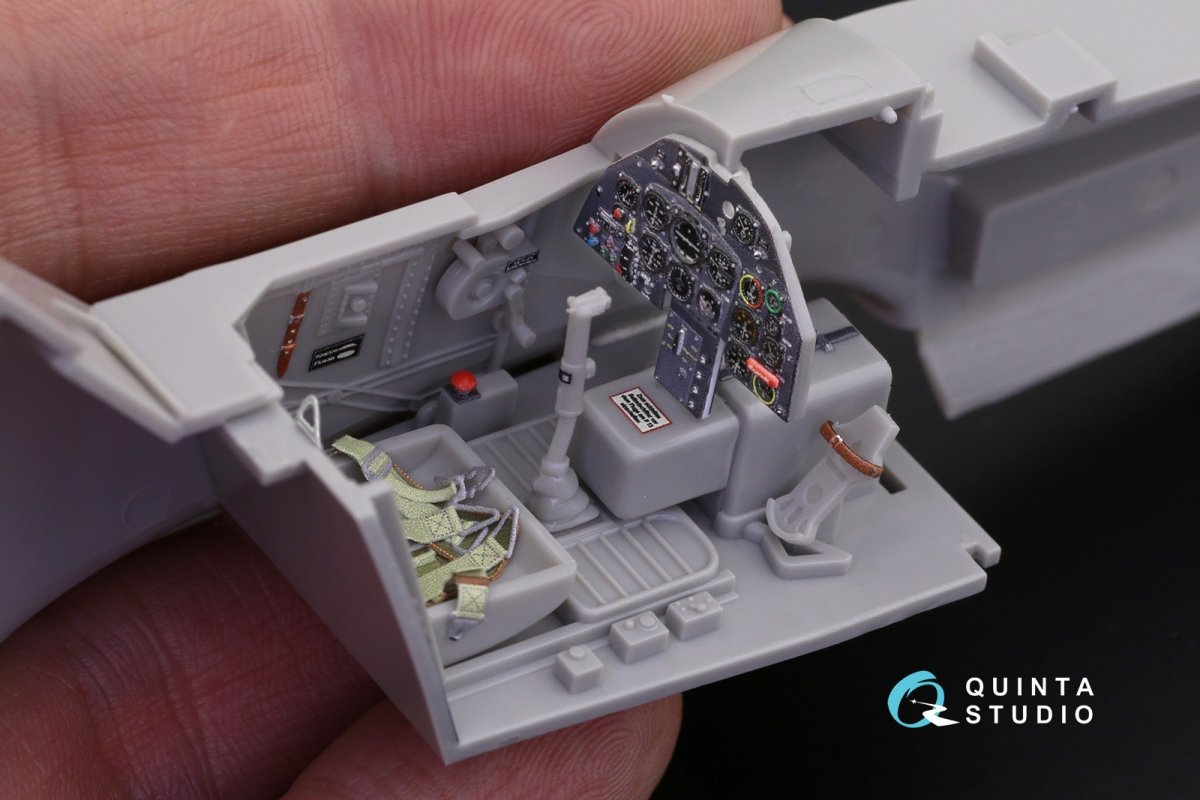 Quinta Studio QD32058 Bf 109K-4 3D-Printed &amp;amp; colored Interior on decal paper (for Hasegawa kit) 1/32 – obrázek 6